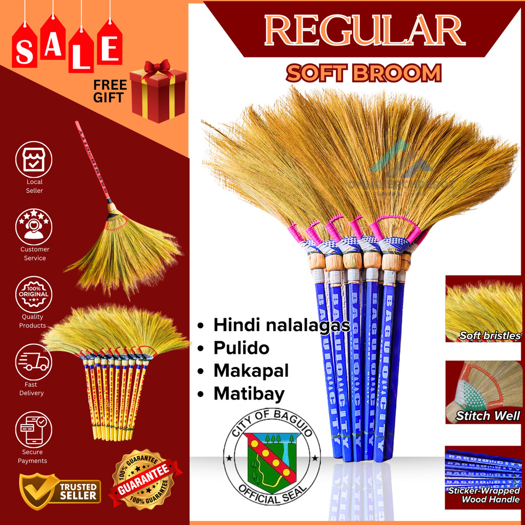 Regular Size Soft Brooms Walis tambo Makapal Matibay Broom Sweeper ...