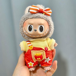 ANTSU Labubu Doll Clothes, JK Skirt Starbucks 17cm Cotton Doll's ...