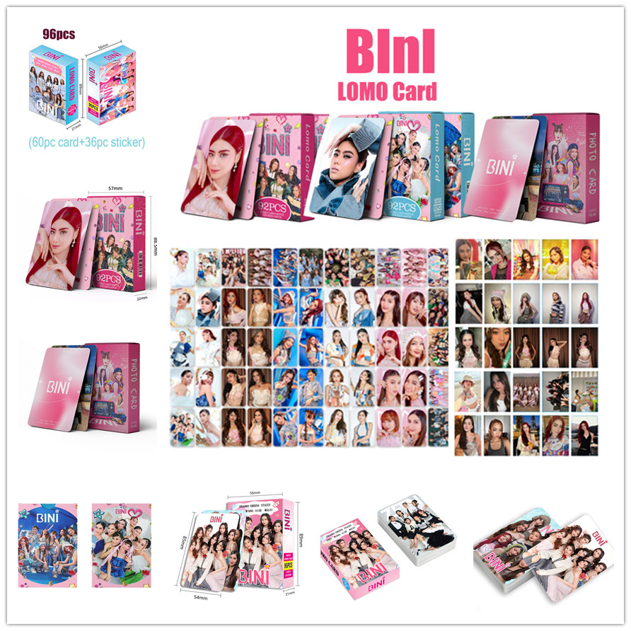 55Pcs Bini Photocards Bini Lomo cards Holographic Photo Card Colet Gwen ...