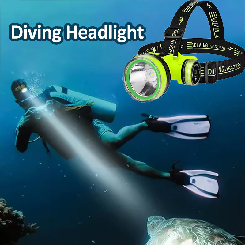 Led Head-mounted Rechargeable Diving Headlight Underwater Lighting ...