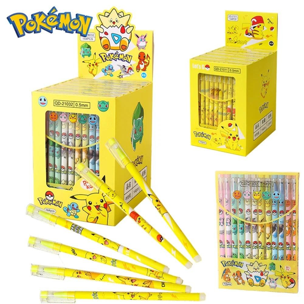Pokémon Neutral Pen Set 12pcs Cute Shape Signature PenStudent ...