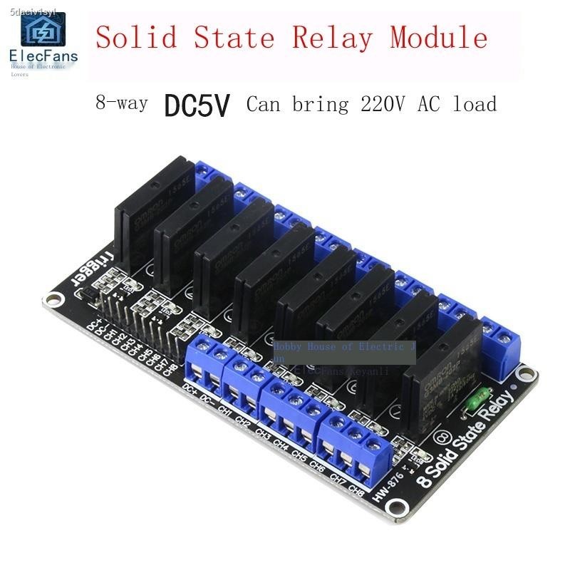 8-way DC5V solid state relay module 2A with protection 220V AC load ...