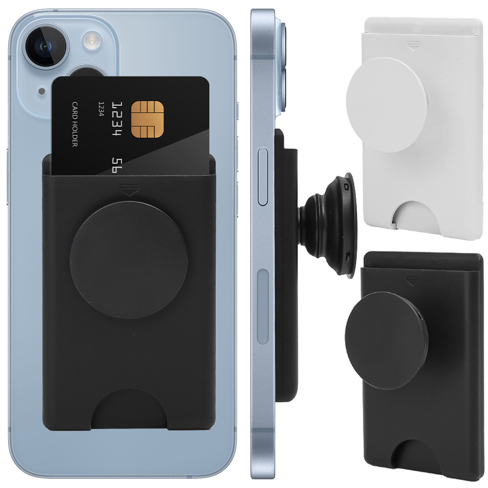 For MagSafe Wallet Magentic Phone Card Grip Holder - 2 In 1 Wallet ...