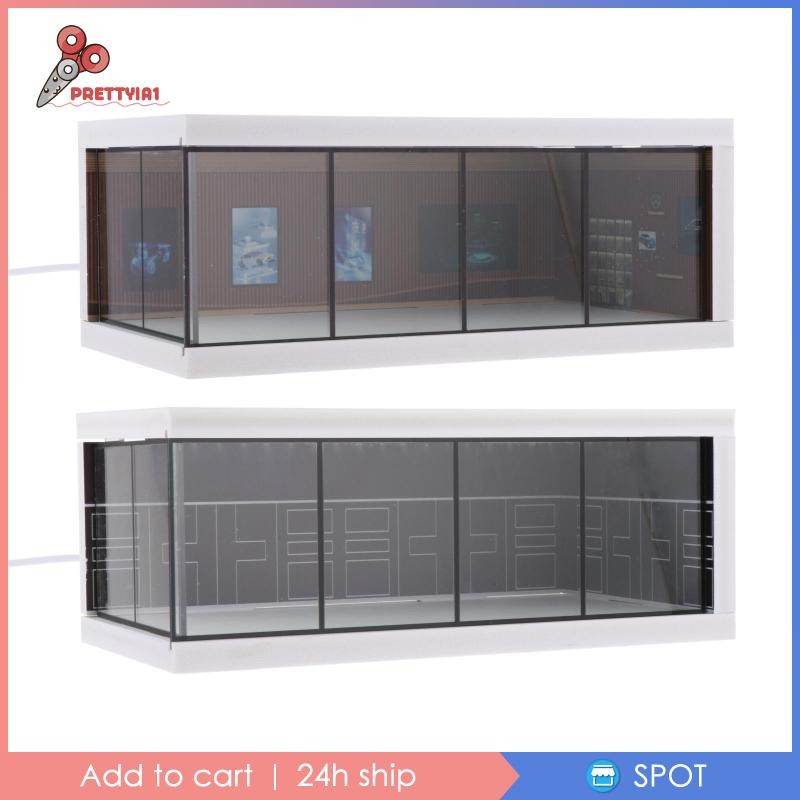 [Prettyia1] 1:64 Scale Model Car Showcase, Vehicle Garage Display Case ...