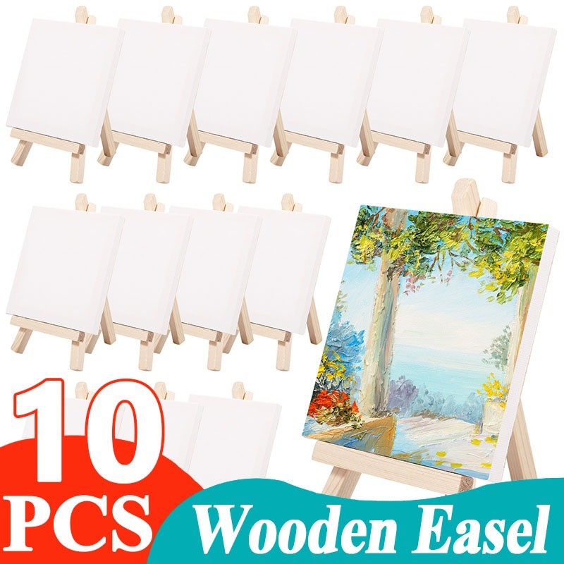 3/5/10Pcs Mini Wooden Art Display Easel / Adjustable Wedding Table Card ...