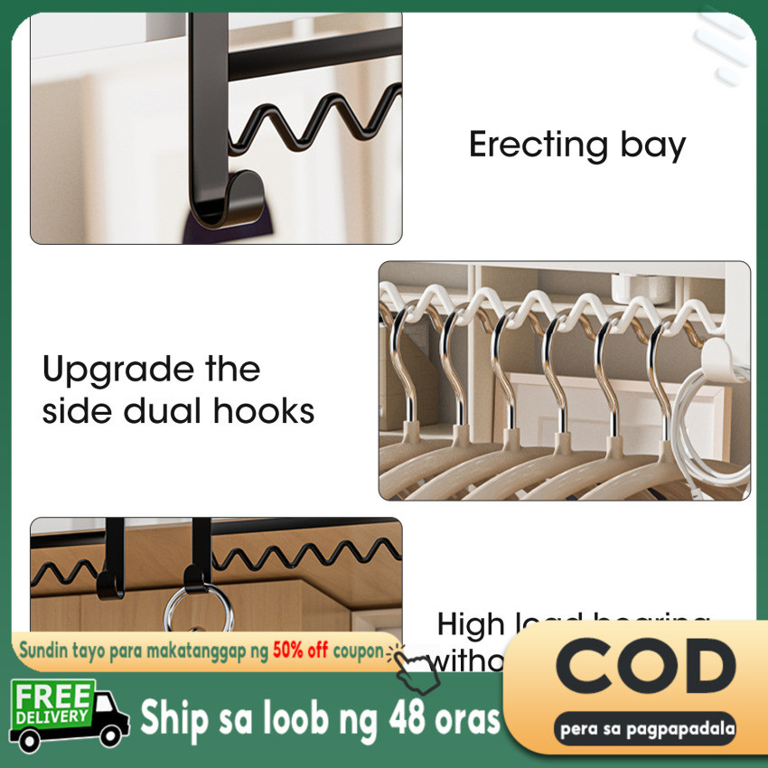 Space saving clothes drying rack, bedding storage organizer, nonpunched ...