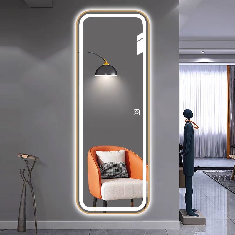 Full Body Mirror with 3 Color LED Light Wall Mounted Barber Shop Mirror