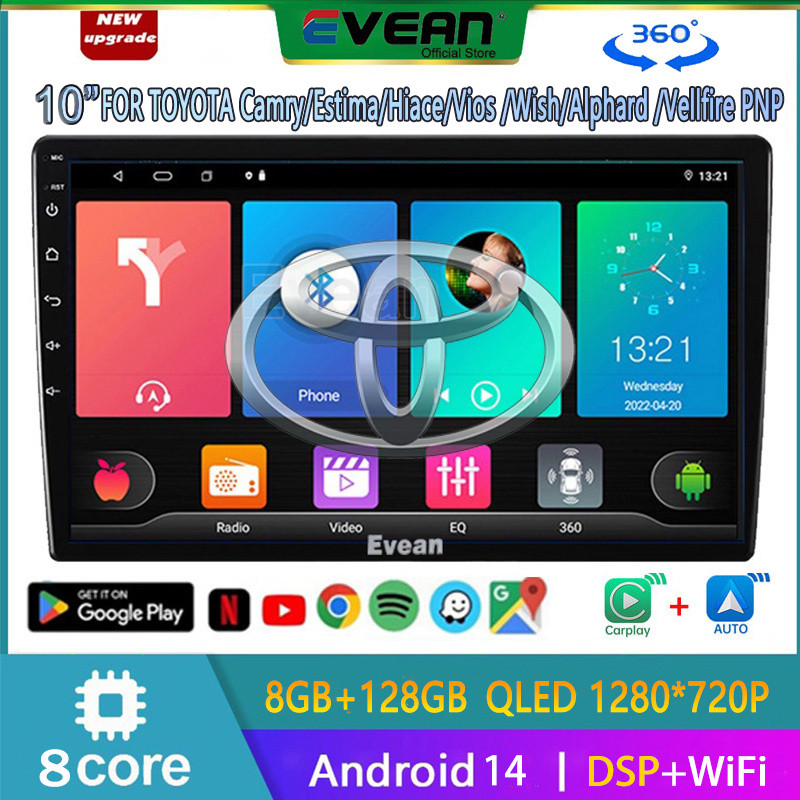 Evean Car Stereo Android Player For TOYOTA Camry/Estima/Hiace/vios ...