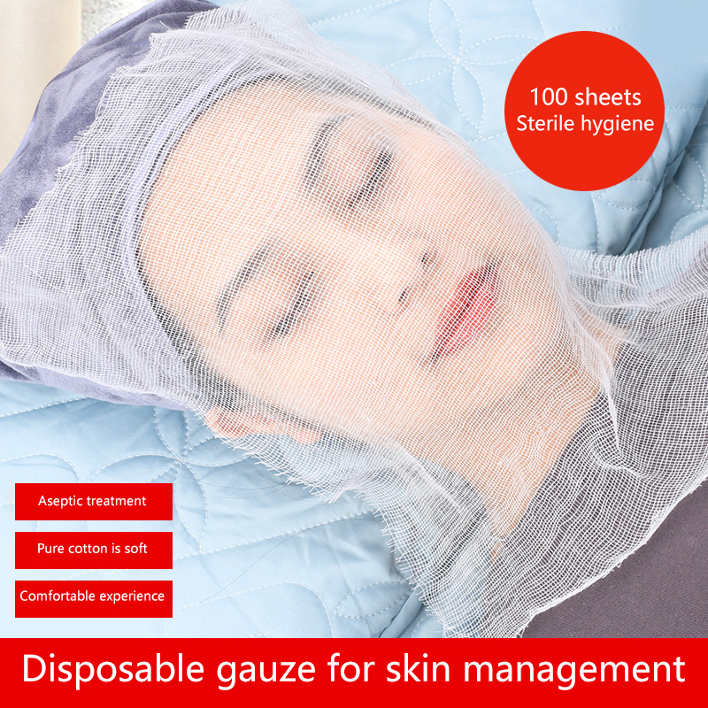 icebrightbeauty 100pcs Disposable Spa Face Gauze Mask Paper Sheet