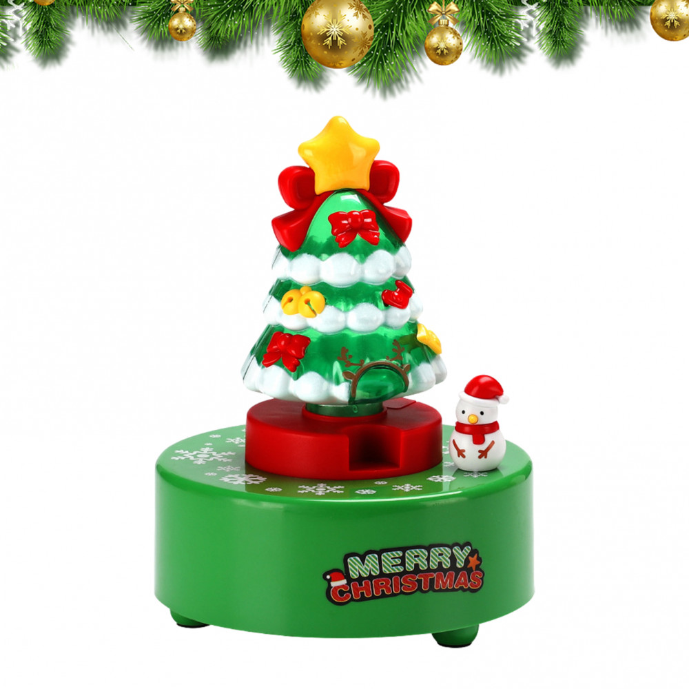 Christmas Music Box Light Up Christmas Tree Music Box with Rotating