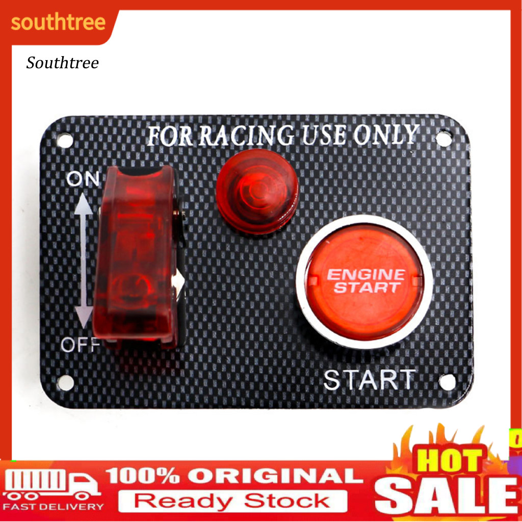 SOU_ Racing Car Toggle Ignition Switch Panel Engine Start Push Button
