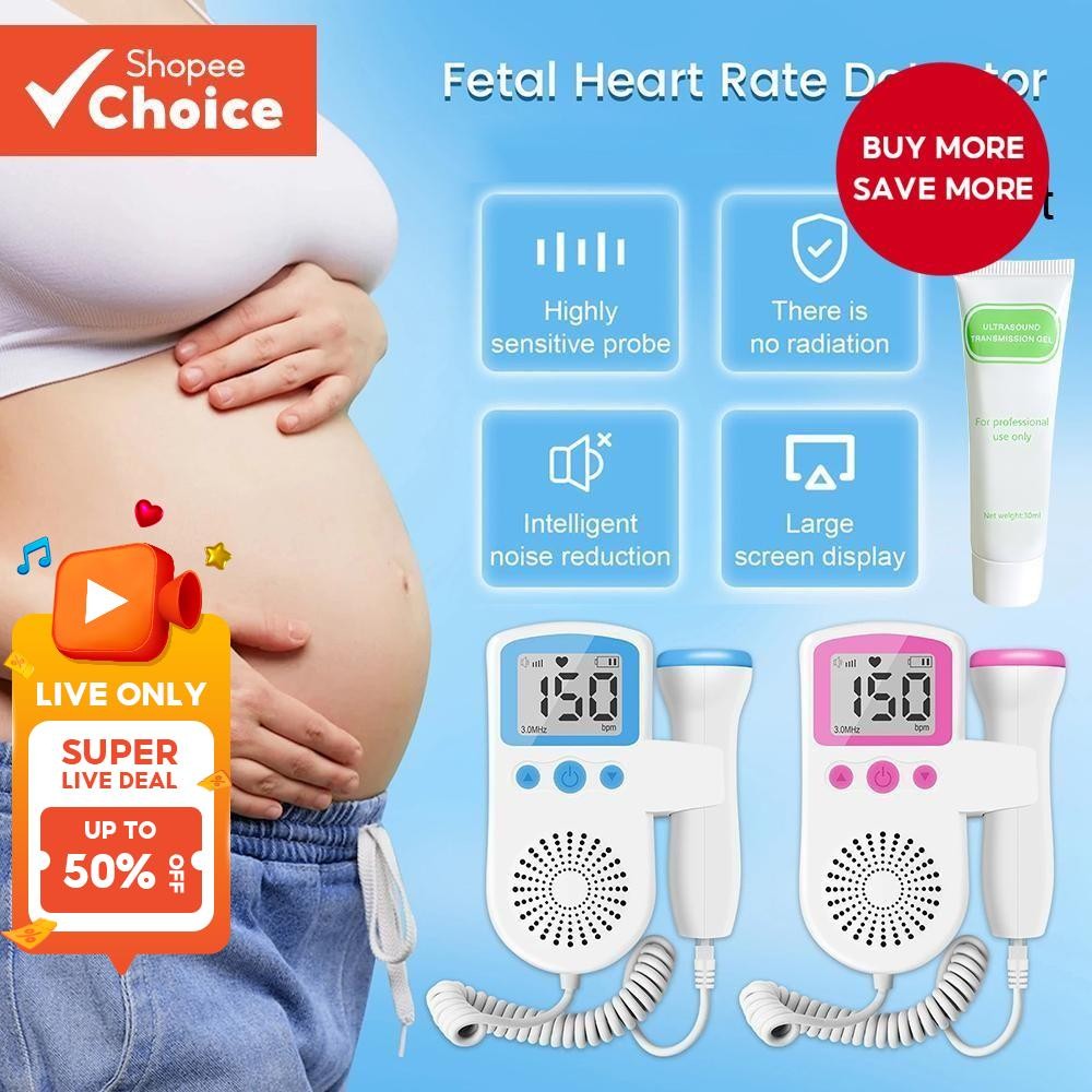 3MHz Fetal Doppler with LCD Display - At-Home Baby Heartbeat Monitor ...