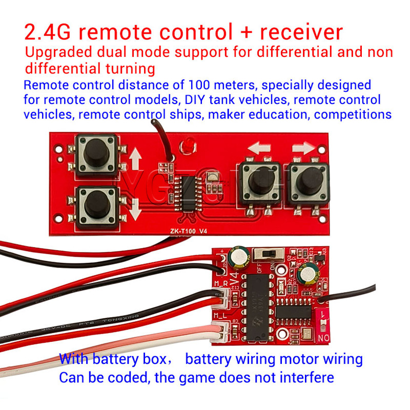 4 channel 2.4G Wireless Remote Control Receiver Set Model Ship Model ...