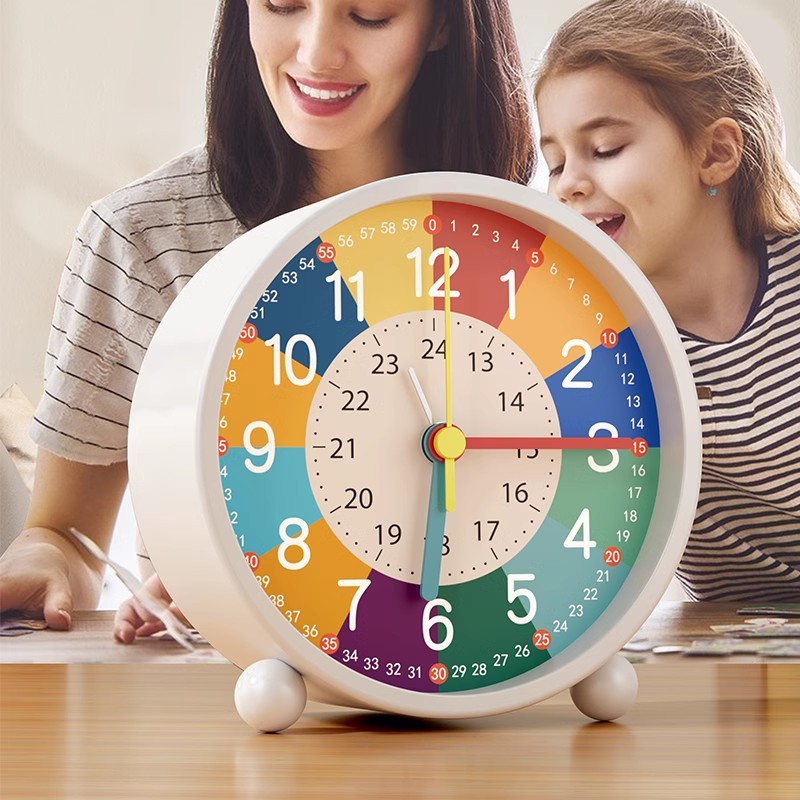 GEEBON Children Early Education Silent Alarm Clock Students Color ...
