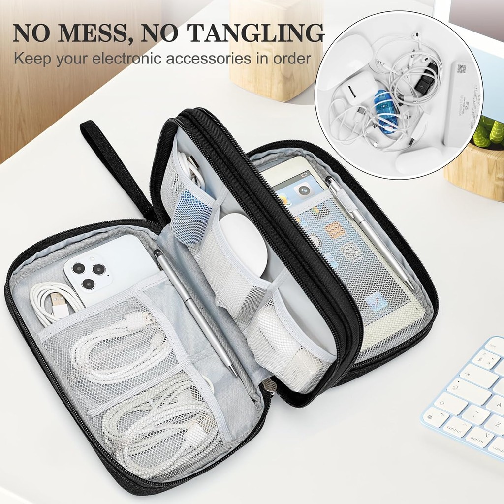 Travel Gadget Charger Organizer EVA Pouch Cable Accessory Holder ...