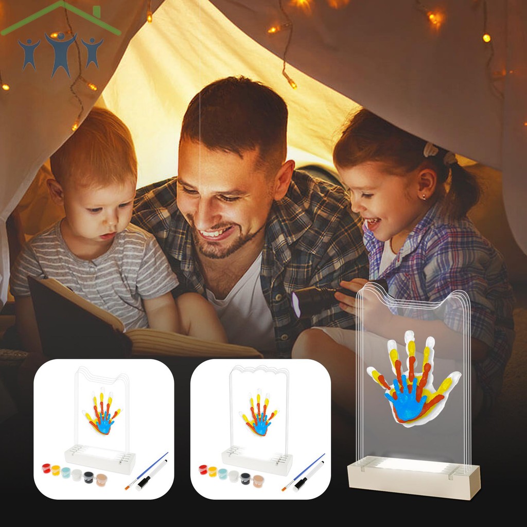 Family Handprint Kit Baby Hand and Footprint Kits with Light DIY ...