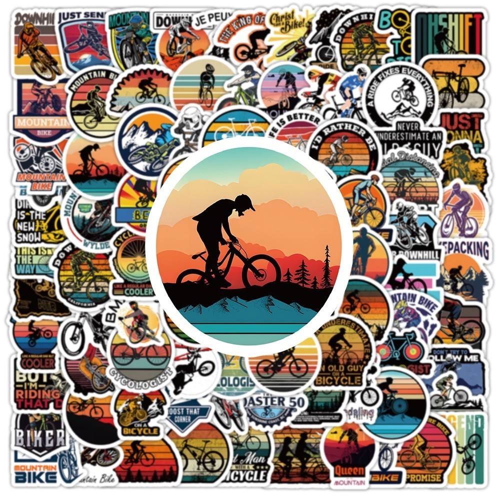 1 pcs Waterproof Bicycle Stickers MTB Bike Sticker Water Bottle Sticker ...