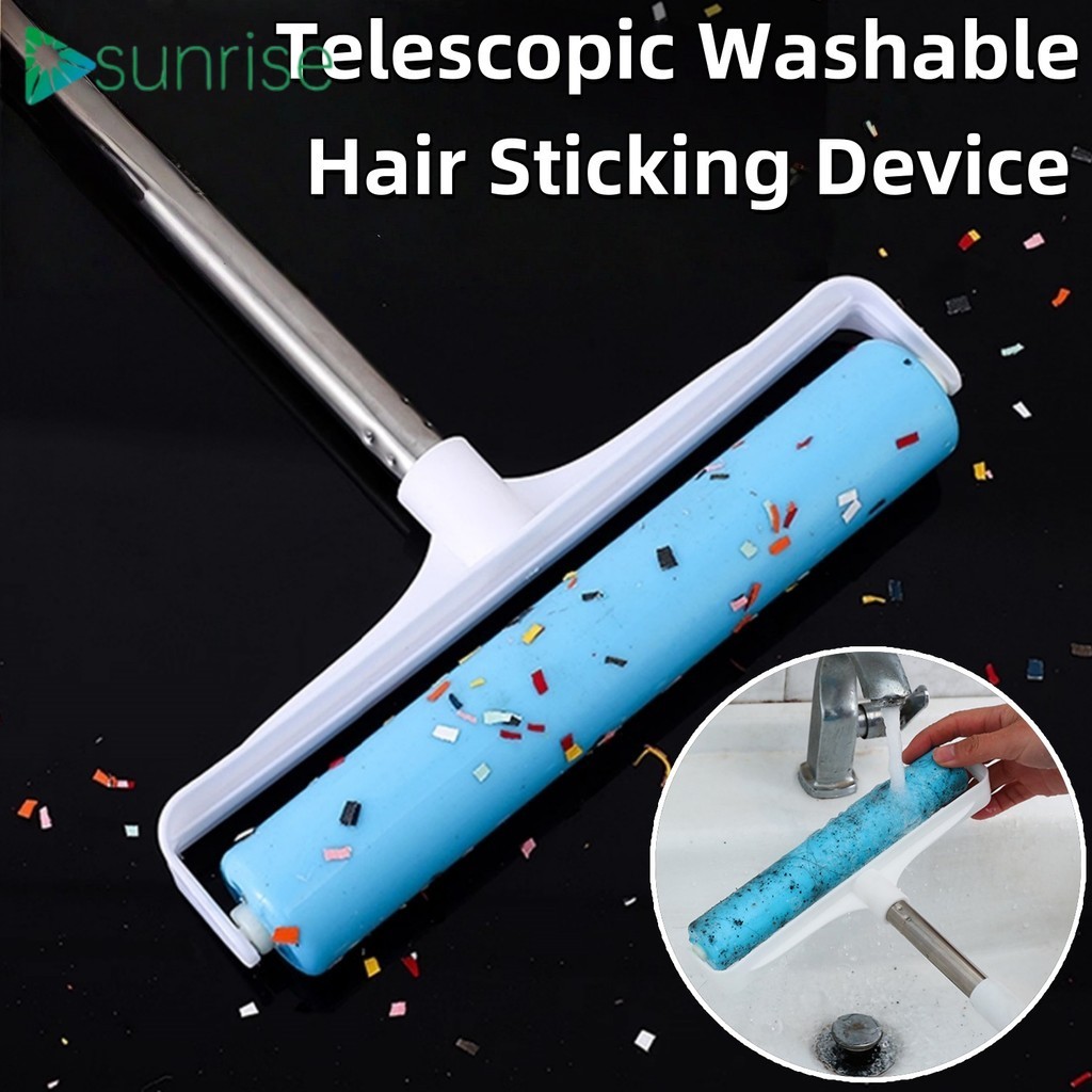 [Home]Pet Hair Eraser with Replaceable Roller Telescopic Handle Cleans ...