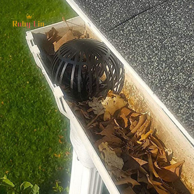 Ruby Lin Leaves Protection Outdoor Downpipe Strainer Easy Install Black ...