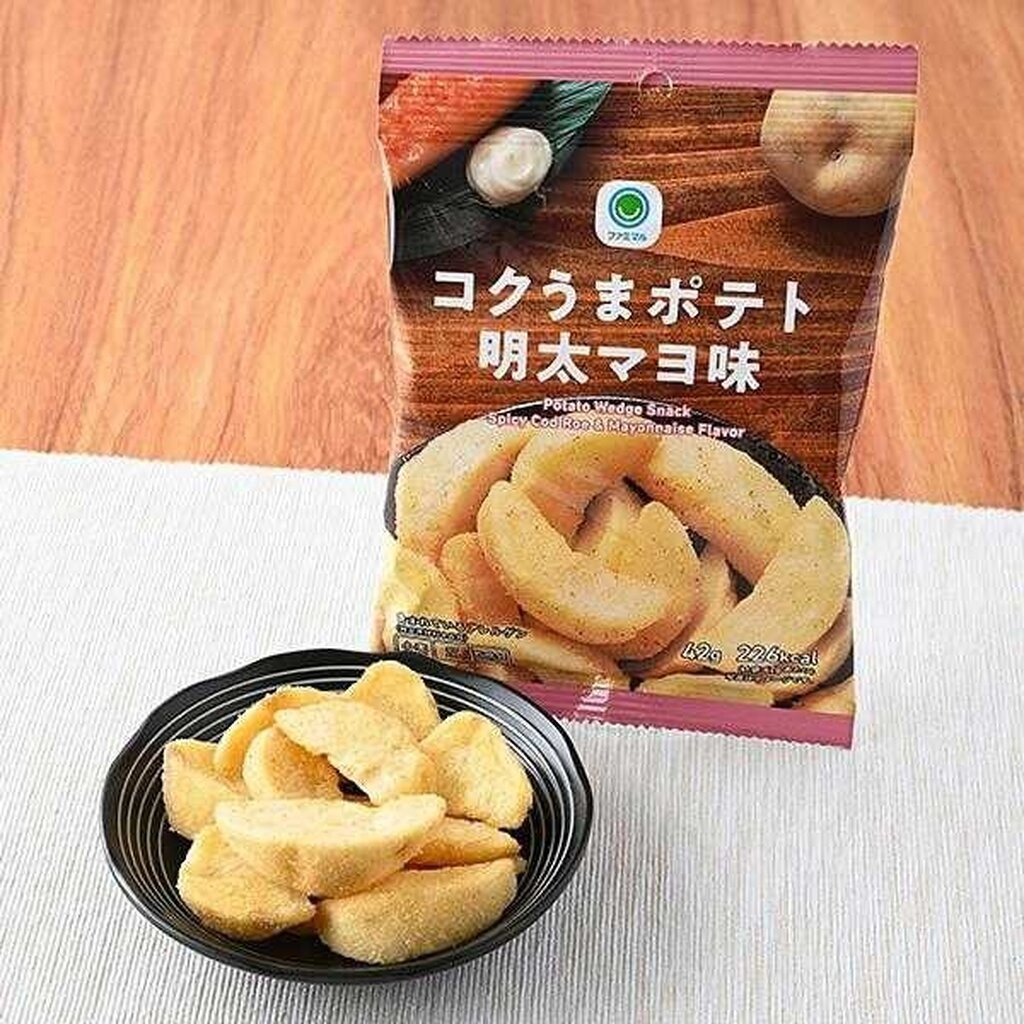 Potato With Fish Eggs Family Mart Mentiko Wedge Snack Spicy Cod Roe ...
