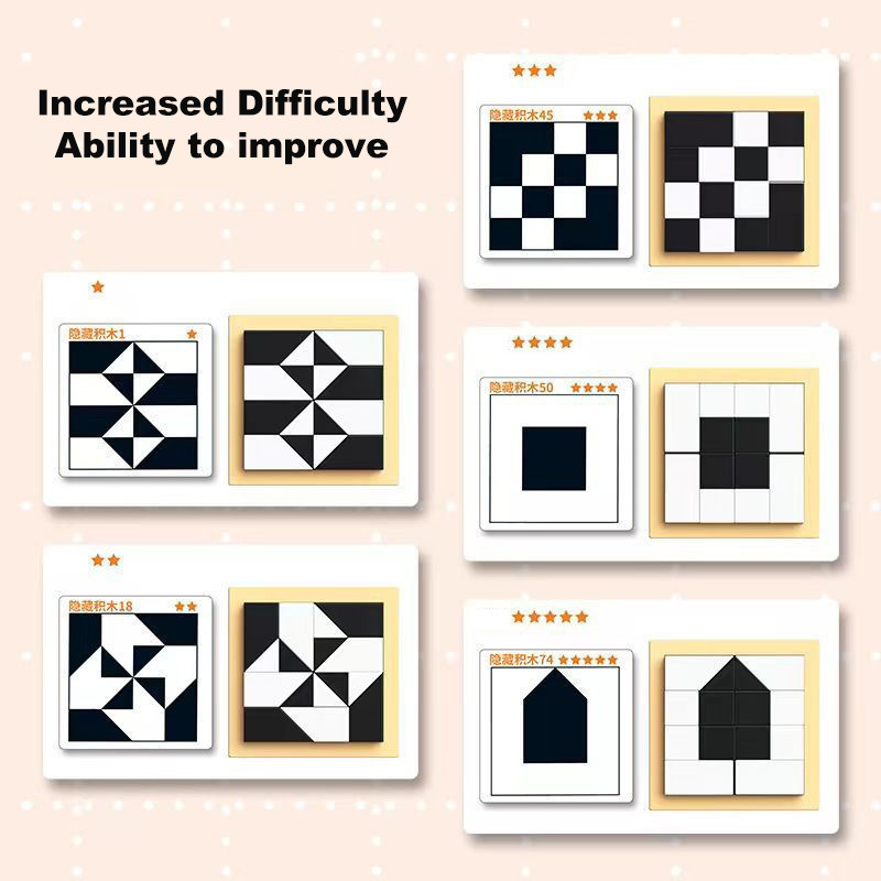 Geetoy NEW Updated Hiding Blocks Geometric Shape Puzzle Kids Logical ...