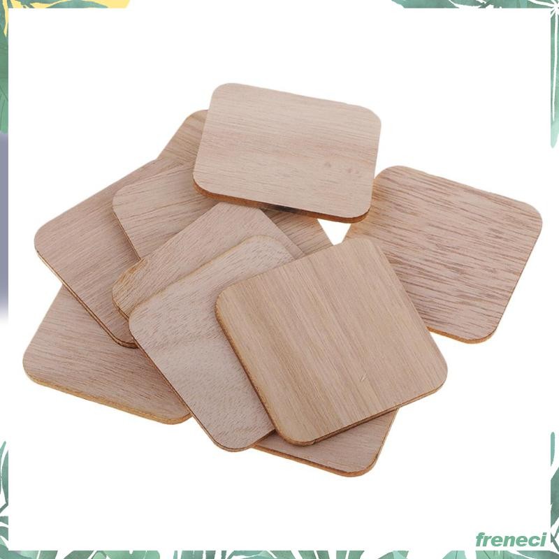 GANAZONO 100-Piece Hexagon Wood Slices - Unfinished Honeycomb Wood Pieces For DIY Crafts