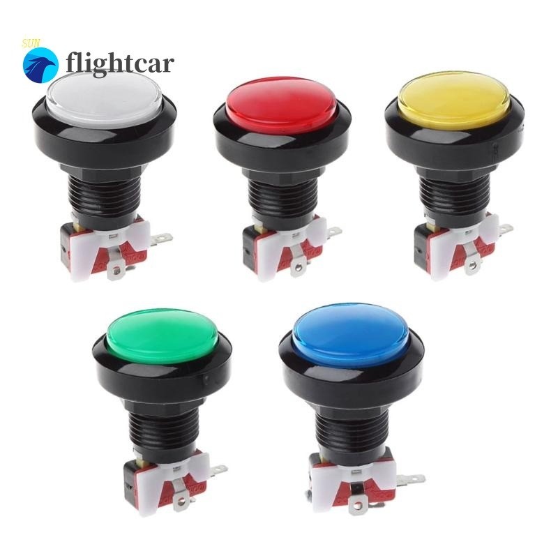Sun 45mm Round 12V LED Light Switch Push Button with 5 Color Micro ...