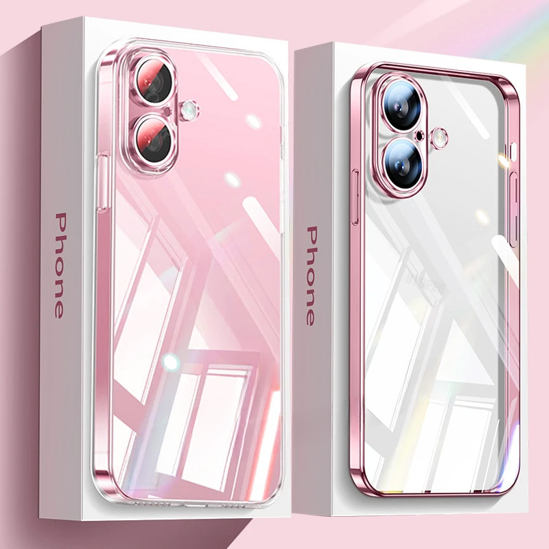 Ultrathin High Clear Plating Case for iPhone 16 15 14 13 12 11 Pro Max
