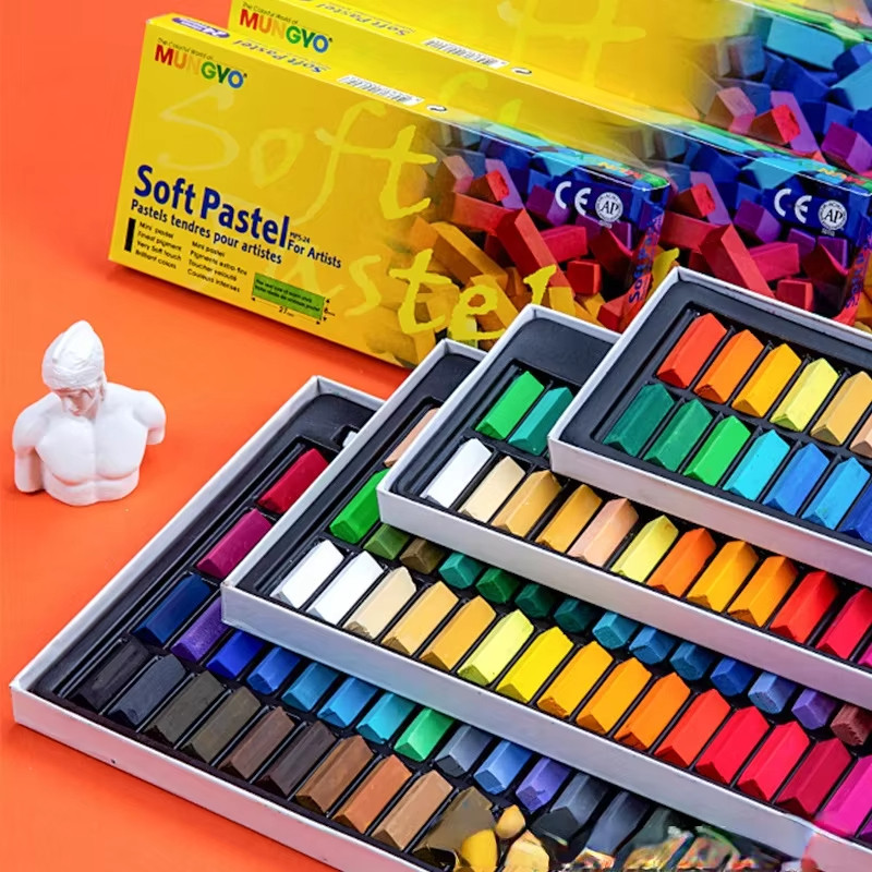 12/24/36/48/64 Colors Chalk Soft Artist Chalk Pastel Sticks Square ...