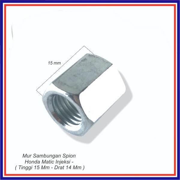 Honda Matic Injection Rear View Mirror Connection Nut - (15mm Height ...