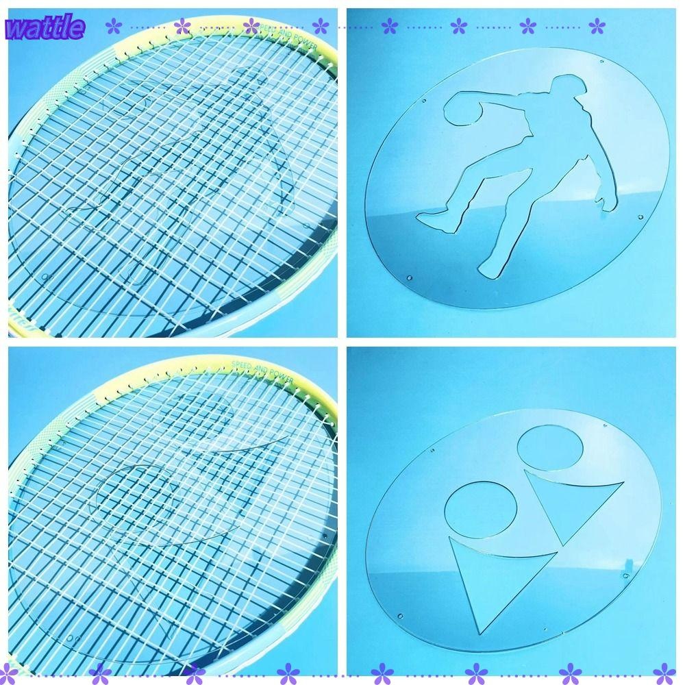 WATTLE Binminton Racket LOGO Stencil, Plastic Reusable Racquet Marker ...