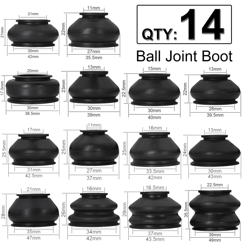 14x Multipack Universal Car Suspension Steering Ball Joint Rubber Dust