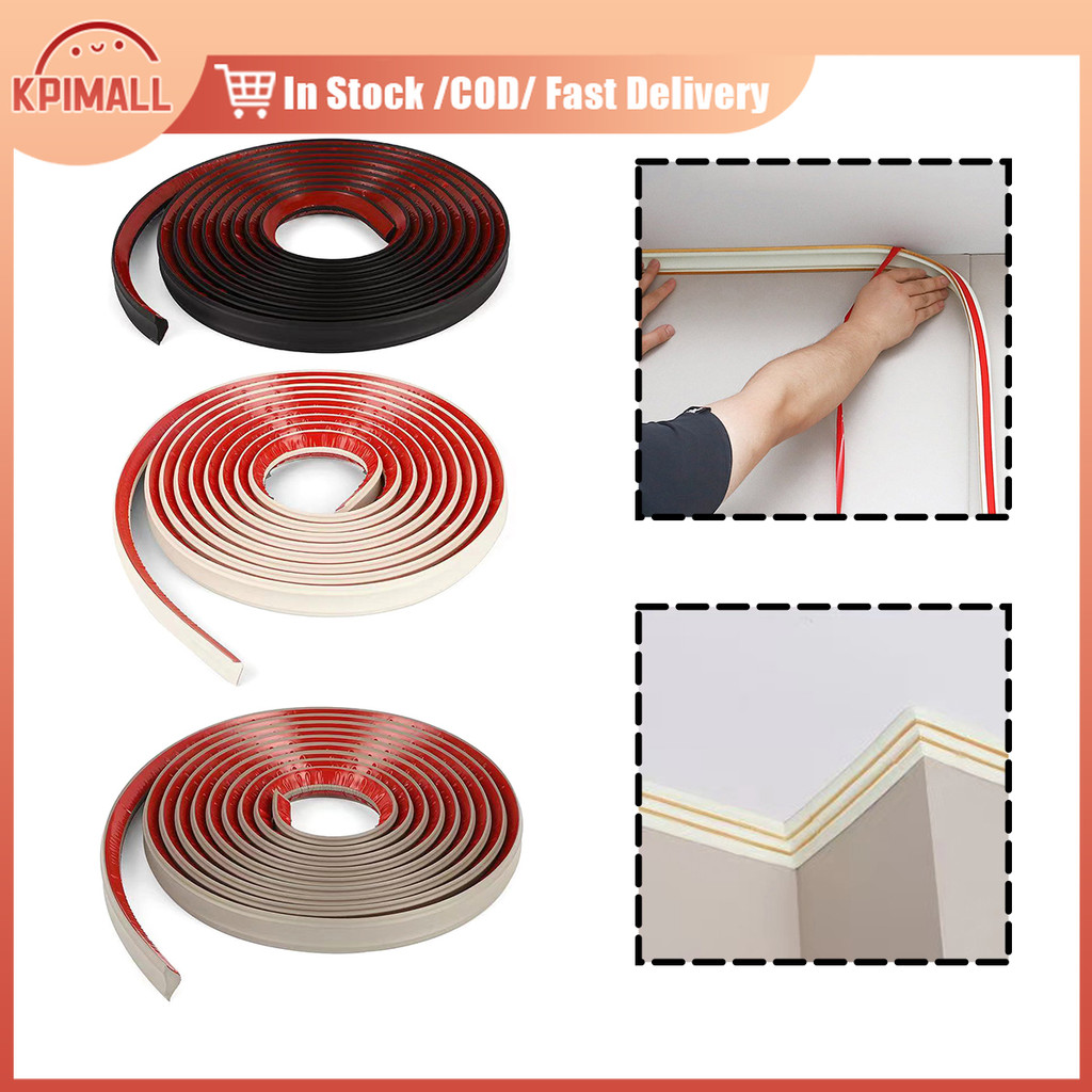 5M Ceiling Corner Border PVC Wall Corner Self Adhesive Baseboard Self ...