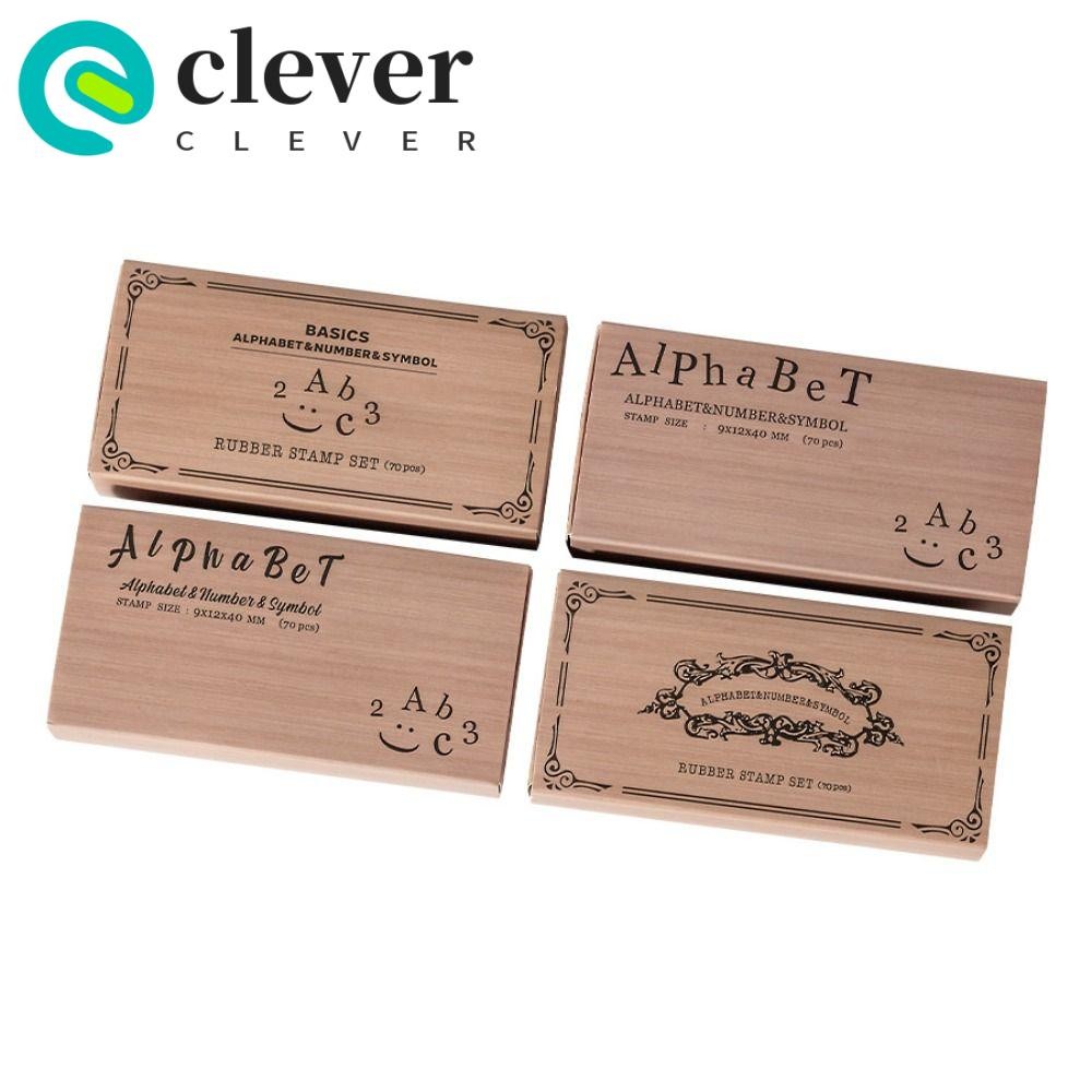 CLEVER 70 Pcs Wooden Rubber Stamp Set, Wooden Handle Standard Size ...