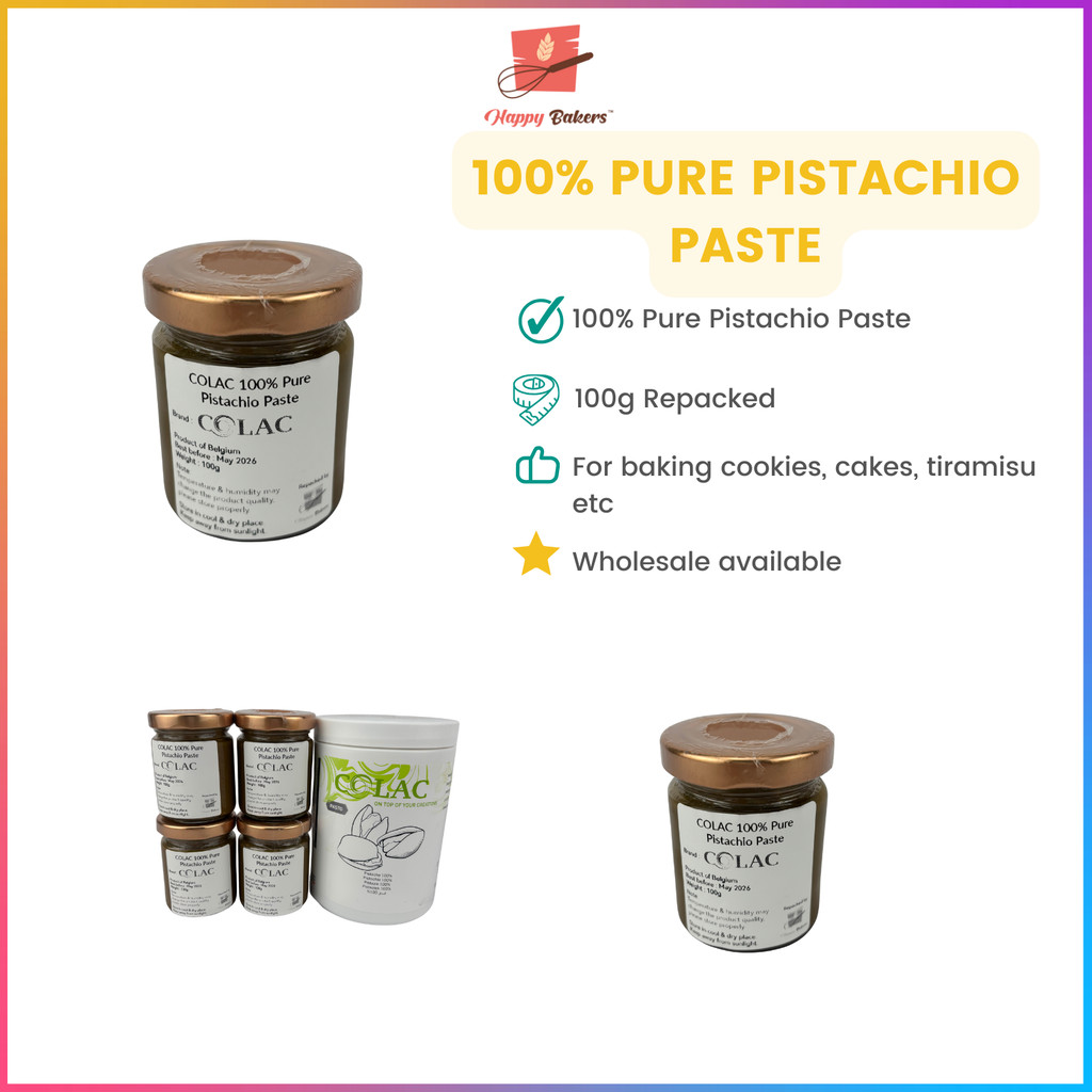 Colac Pure Pistachio Paste Repacked 100g For Glaze Filling Stuffing ...