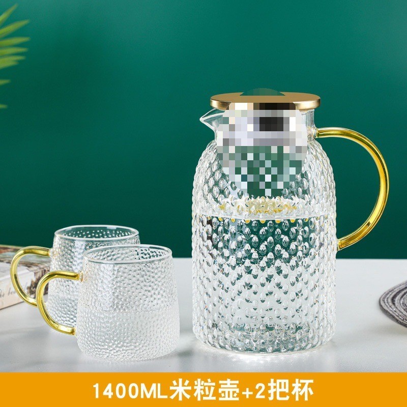 Drinking Ware Large Capacity Rice Grain Juice Jug Hammered Water ...