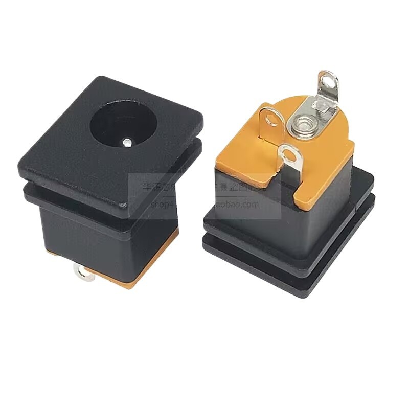 5pcs/lot DC-015 DC Power Socket 5.5 * 2.1/2.5MM Round Pin Square Female ...