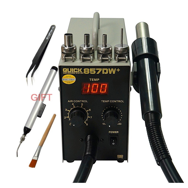 RQ√Lead free adjustable hot air heat gun QUICK 857DW+ with Helical Wind ...