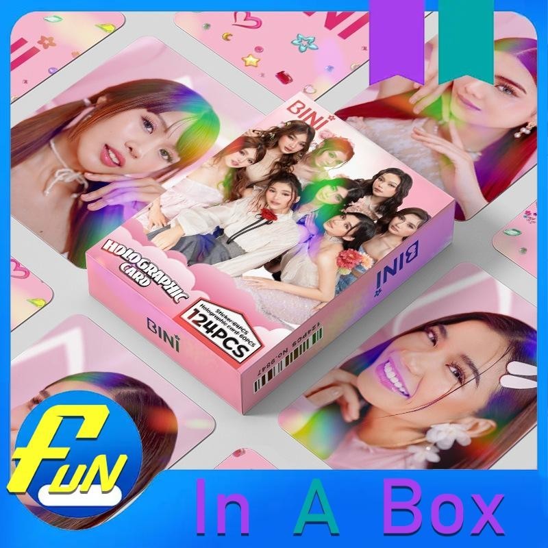 124PCS/BOX BINI Photocards Lomo Card Laser Photocards Idol Group ...