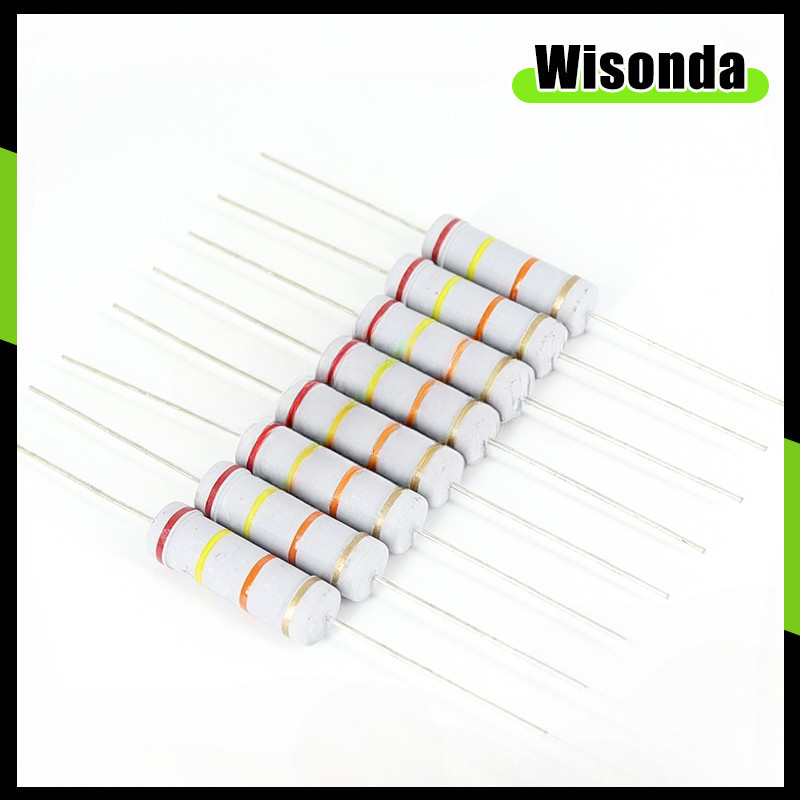 10 Stuks Koolstofilmweerstand – 5W, 5% Tolerantie, 33K Ohm, Geschikt Voor Elektronica Projecten
