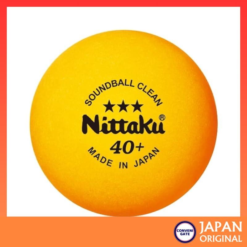 Nittaku (NITTAKU) Table Tennis Ball Sound Ball Clean 3 pieces Orange