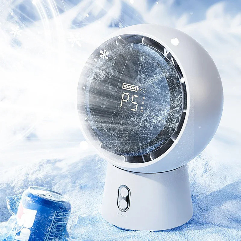 5000mAh Bladeless Wireless Table Fan Rechargeable Portable Fan 5 Wind ...