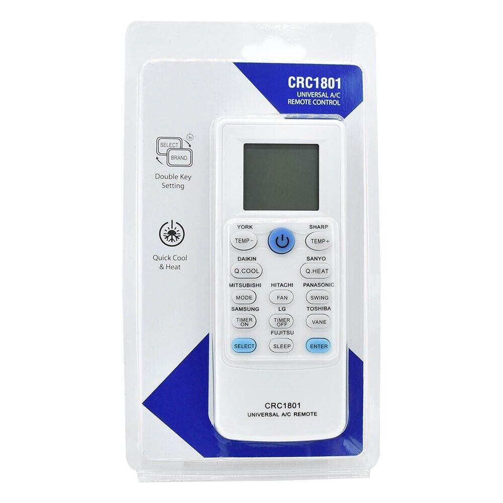 Télécommande Universelle K-1038E Pour Climatiseur – Compatible 1000 Marques (Daikin, Fujitsu, Panasonic, LG…), écran LCD