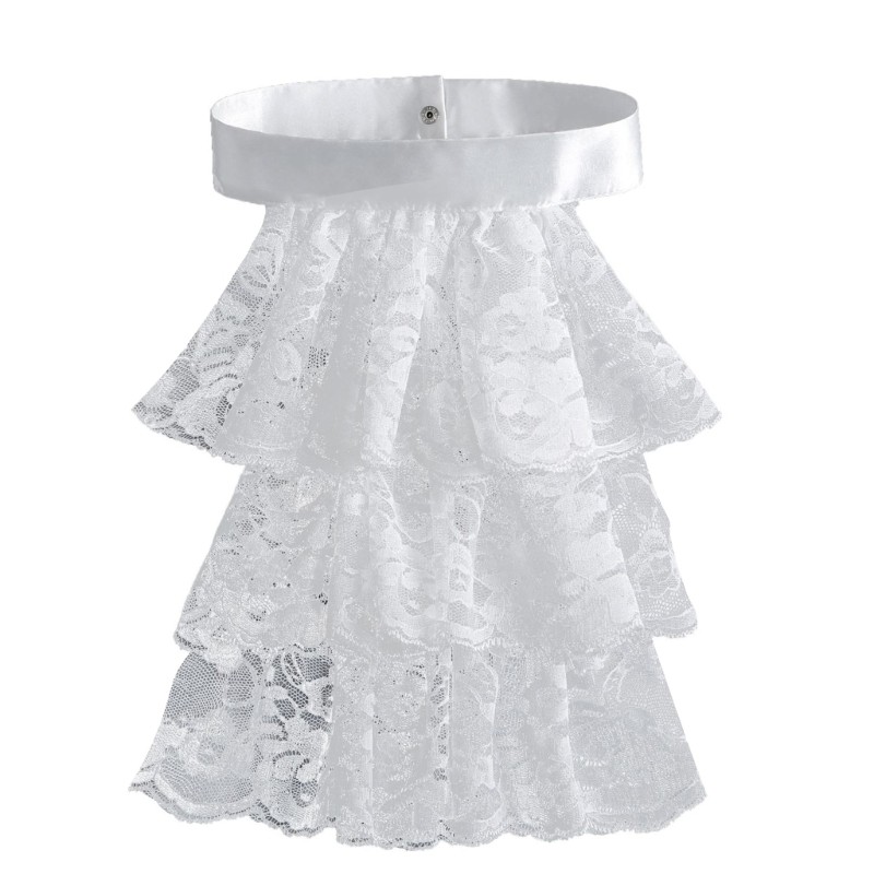 BUA Detachable Ruffled Jabot Collar Multilayered Lace Collar for ...