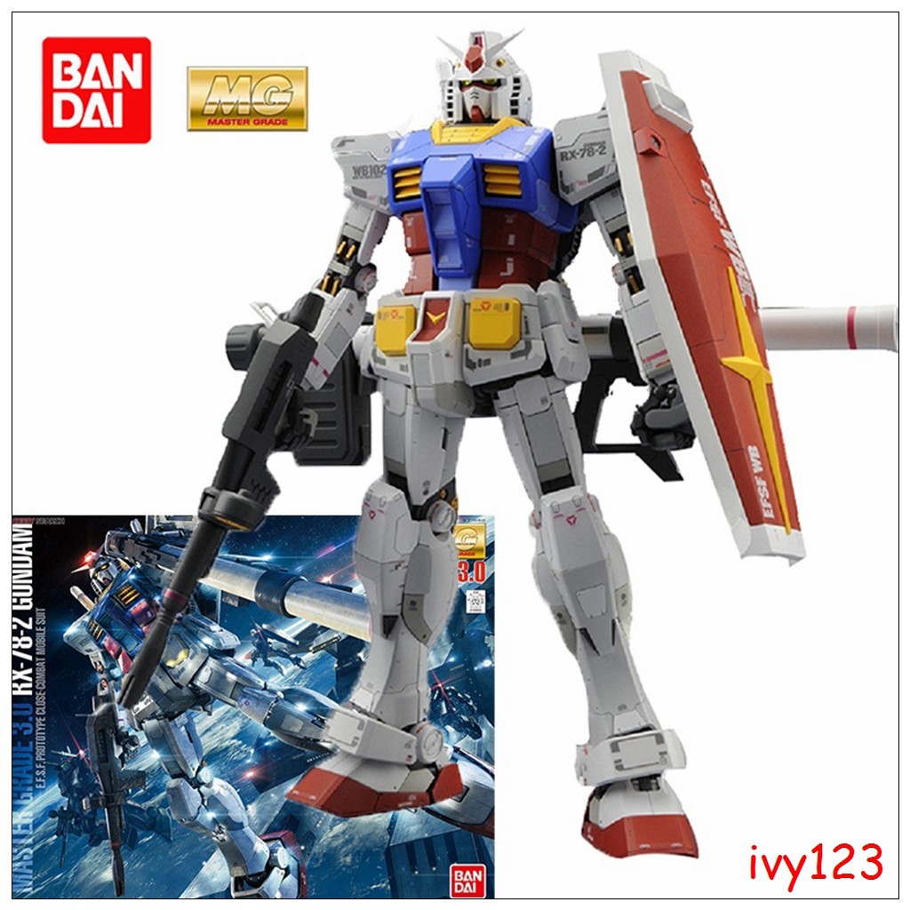 ⭐Bandai MG 1/100 MASTER GRADE 3.0 RX-78-2 Gundam Action Figure Mobile ...