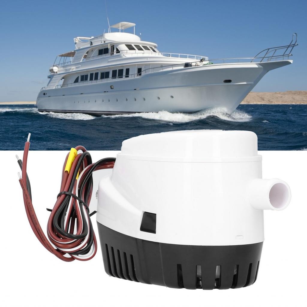 Kleine Bilgenpumpe Halbautomatischer Schalter Elektrische Gleichstrom- Tauchpumpe für Marineboot (12V-1100 GPH