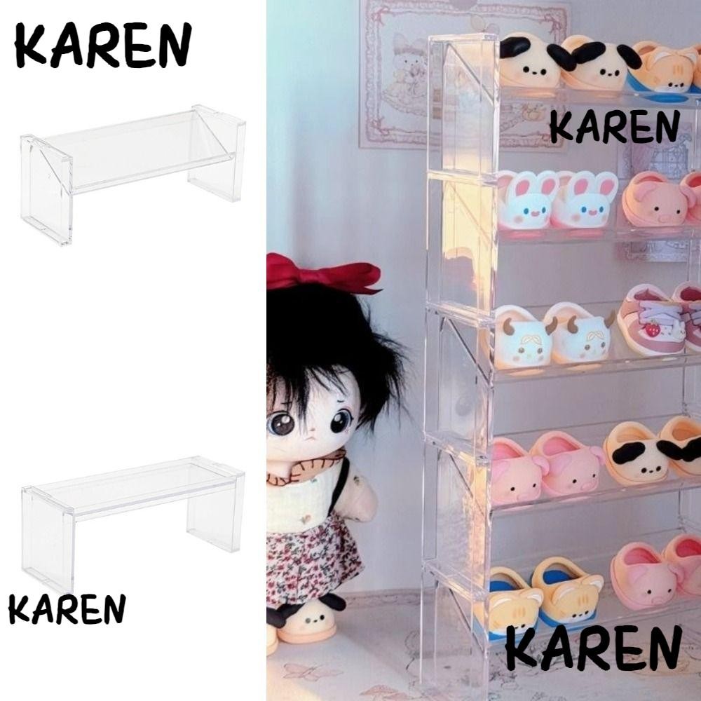 KAREN Storage Rack, Transparent Stackable Desktop Display Rack, Durable ...