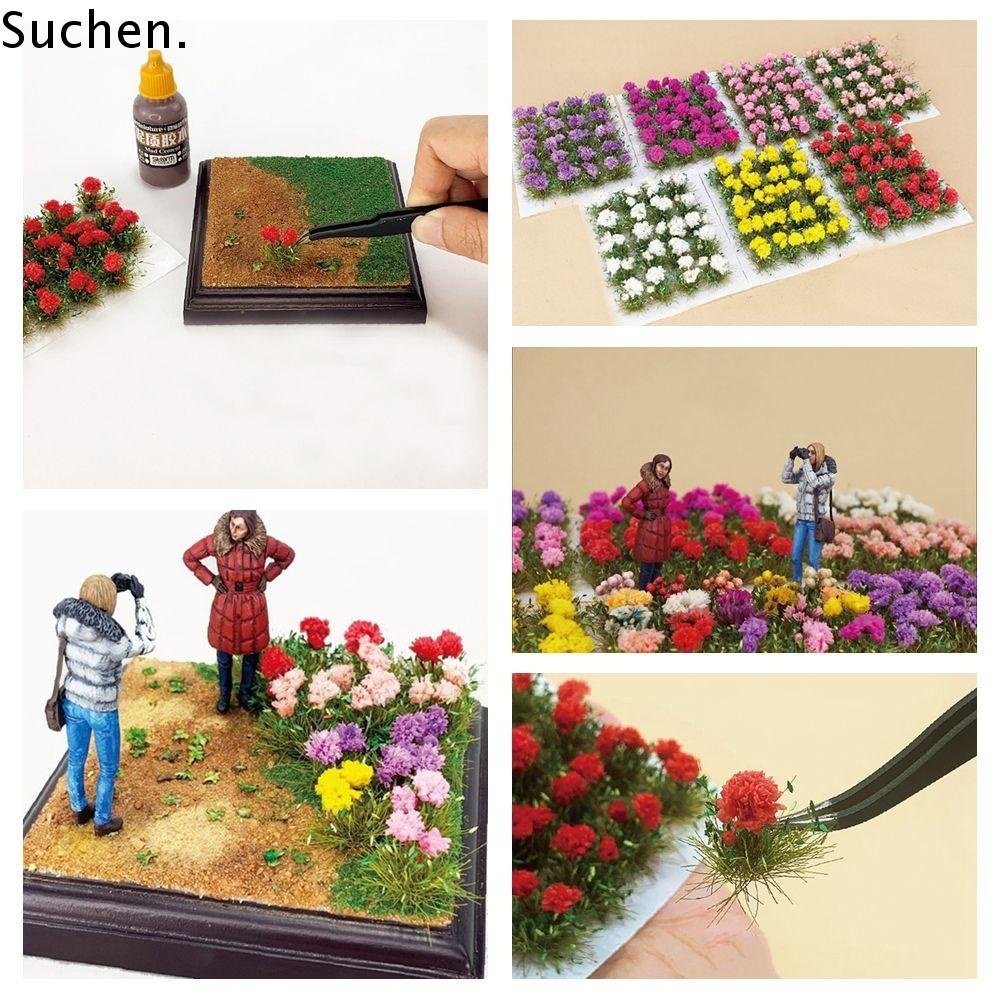SUCHENPH Flower Cluster Landscape Layout Miniature Artificial Grass