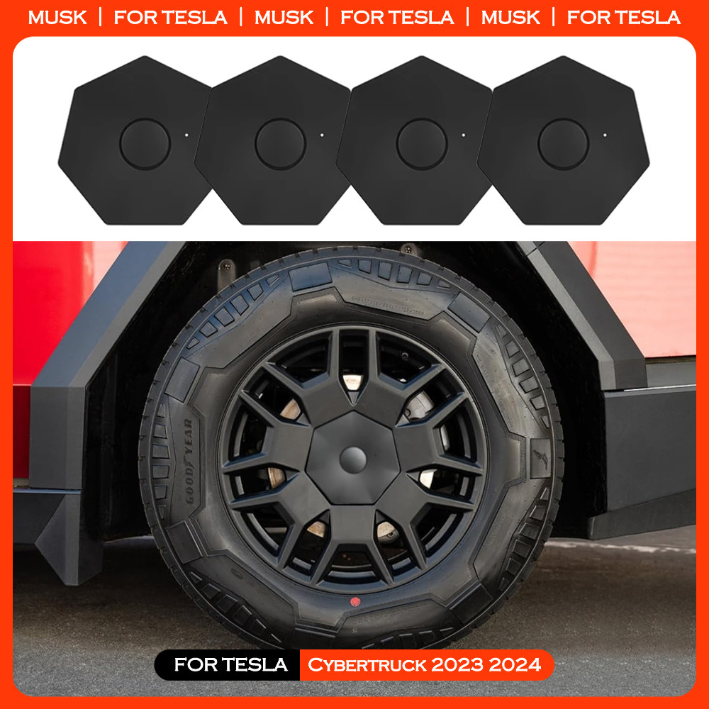 For Tesla Cybertruck 2024 4PCS Car Center Wheel Hub Caps ABS