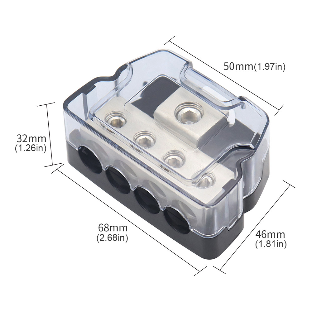 Auto Junction Box Car Audio Power Distribution Block 2/3/4 Way Wire ...